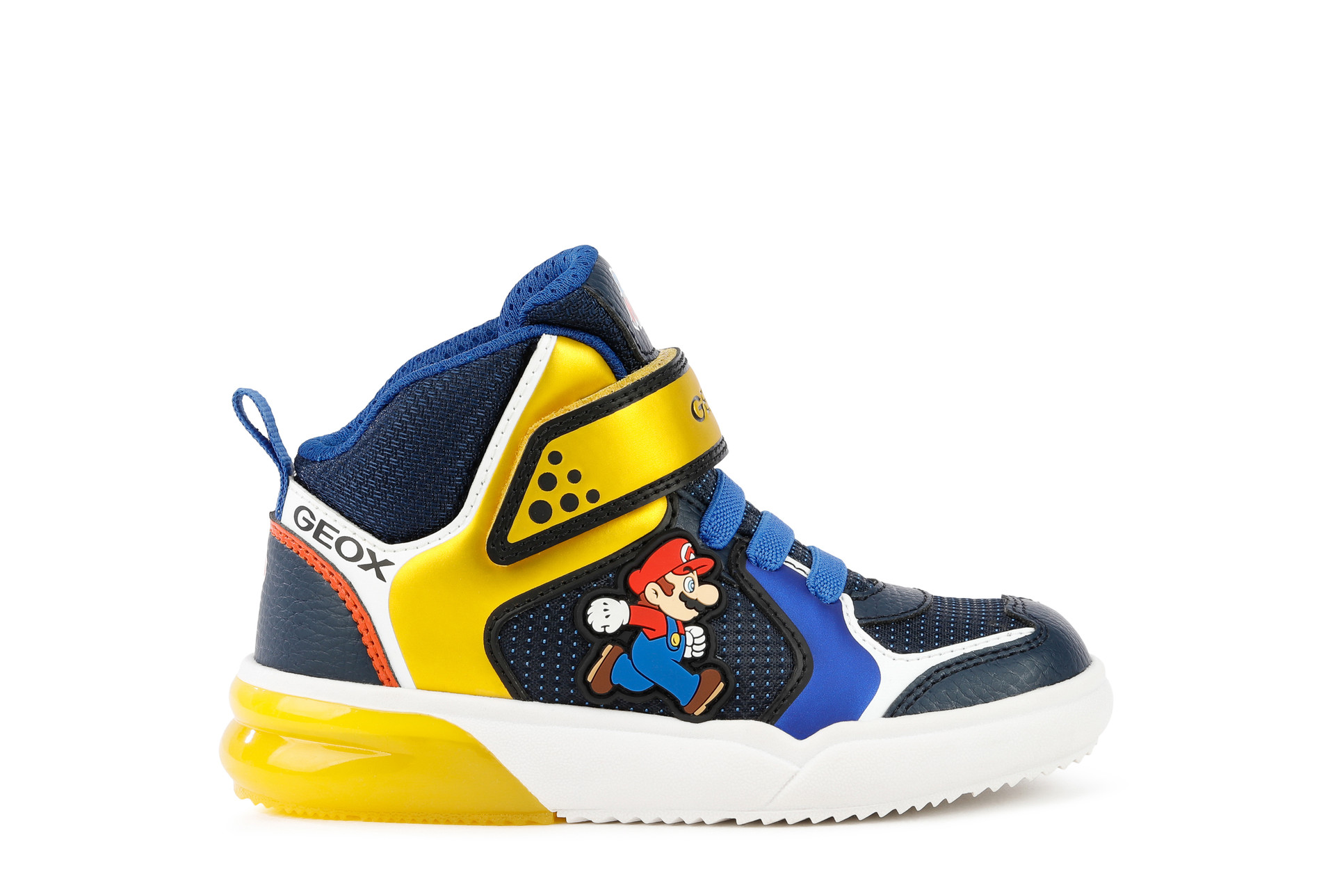 Super Mario - Jungen GEOX J169YD Bros Royal/Yellow Blinkschuhe Schuhe